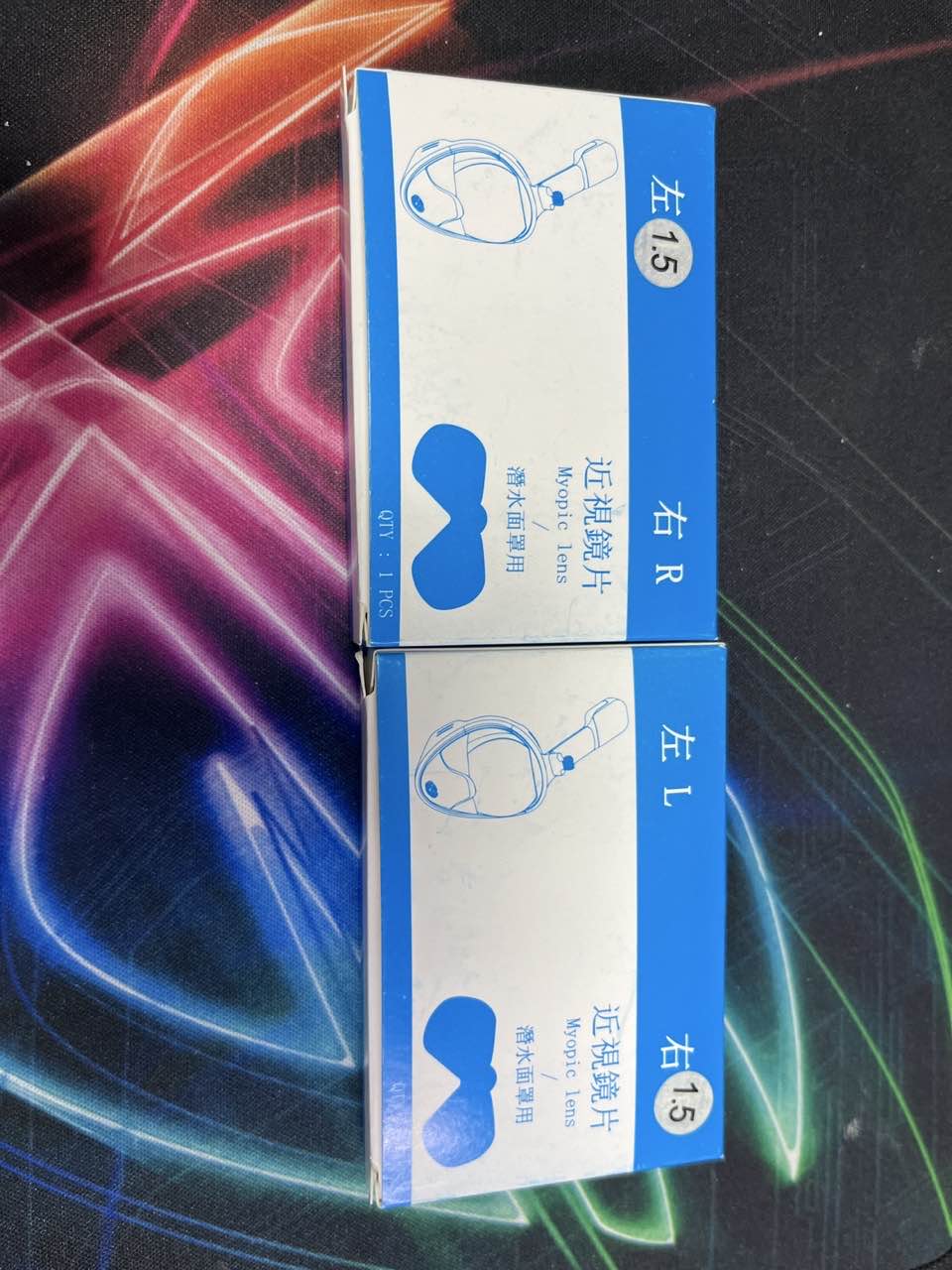 Diving Mask - เลนส์สายตาสั้น หน้ากากดำน้ำแบบท่อหายใจแห้งสนิท แว่นตาว่ายน้ำสำหรับสายตาสั้น พร้อมหน้ากากและอุปกรณ์เสริม