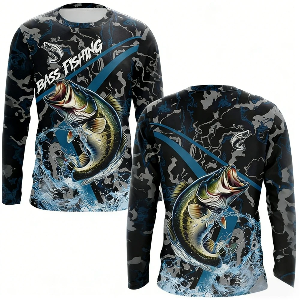 Rash Guard - เสื้อตกปลาแขนยาวสำหรับผู้ชาย ป้องกันแสงแดด UPF แห้งเร็ว น้ำหนักเบา ระบายอากาศได้ดี