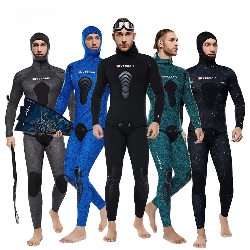 Wetsuit Men - ชุดเว็ทสูทนีโอพรีน 5 มม. แบบสองชิ้น โครงสร้าง Open