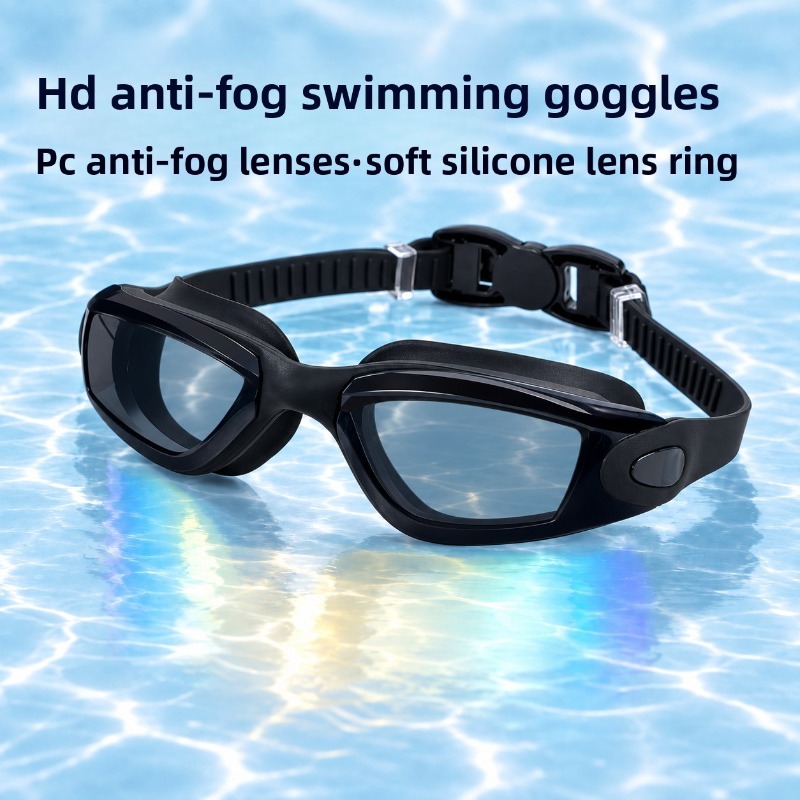 Goggles Swim - แว่นตาว่ายน้ำสำหรับผู้ใหญ่ เลนส์ HD ป้องกันฝ้า นุ่มสบาย ปรับได้