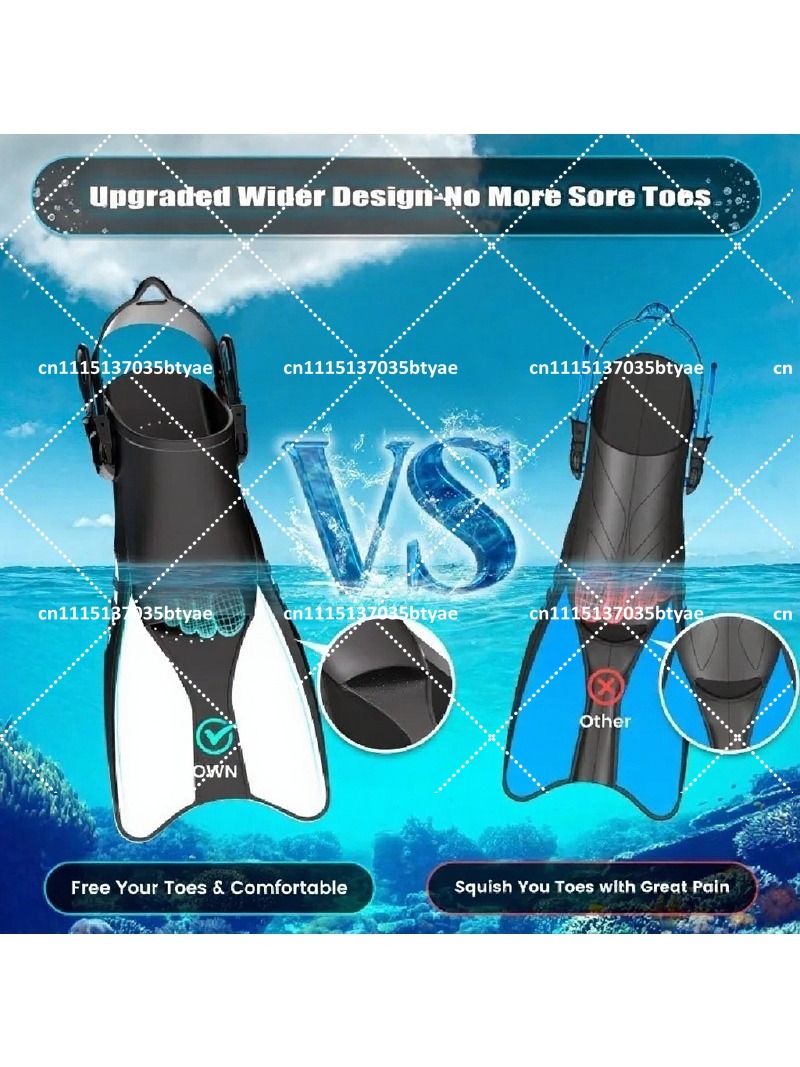 ครีบดำน้ำแบบผูกเชือกปรับได้สำห - Swim Fins บทวิจารณ์และราคา
