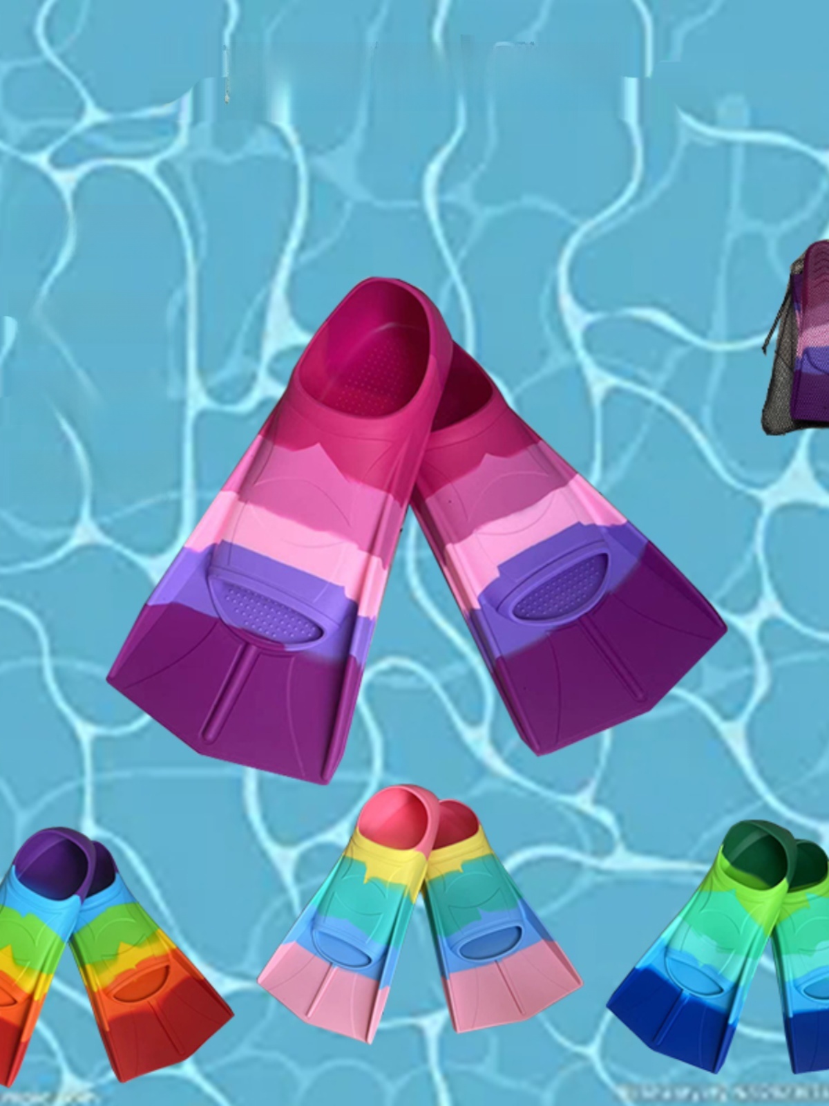 ตีนกบซิลิโคนสำหรับว่ายน้ำ อุปก - Flippers Swimming บทวิจารณ์และราคา