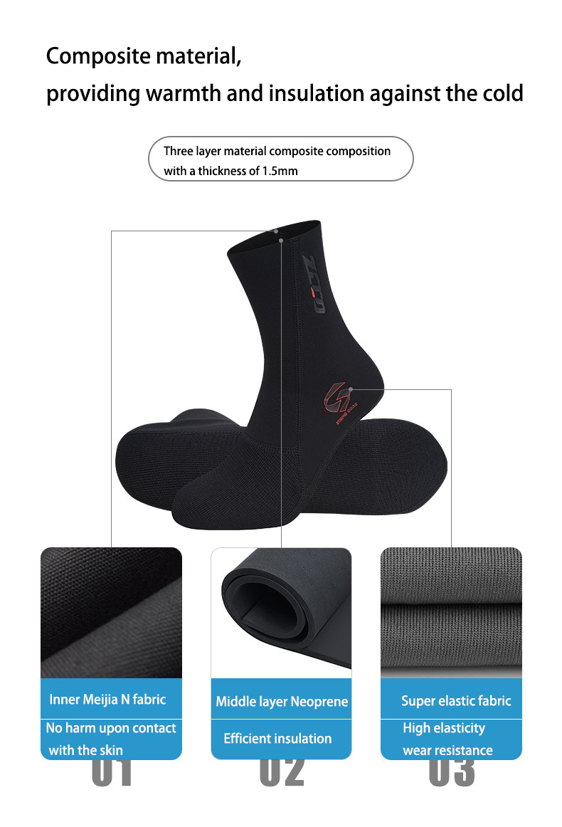 ถุงเท้าดำน้ำนีโอพรีน 1.5 มม. ก - Wetsuit Men บทวิจารณ์และราคา